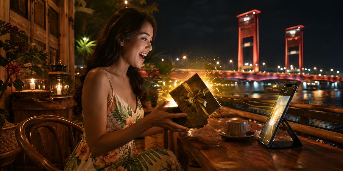 Pemain menikmati casino mobile sambil minum kopi di kafe yang nyaman